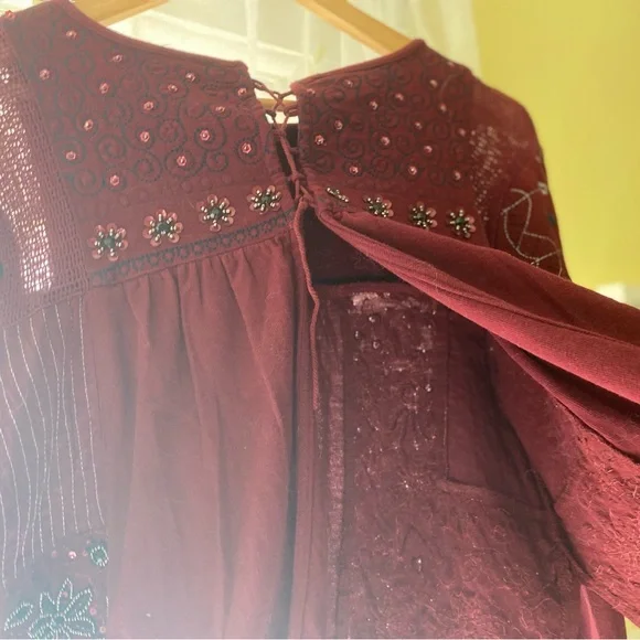 Free People | Beaded Open Back Top - Picture 2 of 7